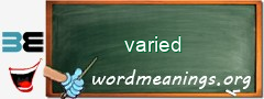 WordMeaning blackboard for varied